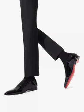 $1,050 CHRISTIAN LOUBOUTIN - *GREG ON* Black Patent Leather Loafers - 9 US (42 EU)