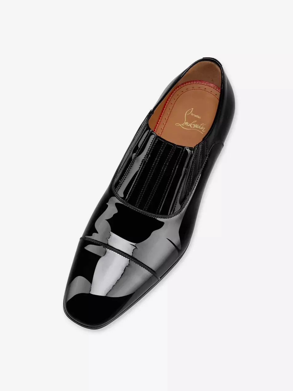 $1,050 CHRISTIAN LOUBOUTIN - *GREG ON* Black Patent Leather Loafers - 9 US (42 EU)