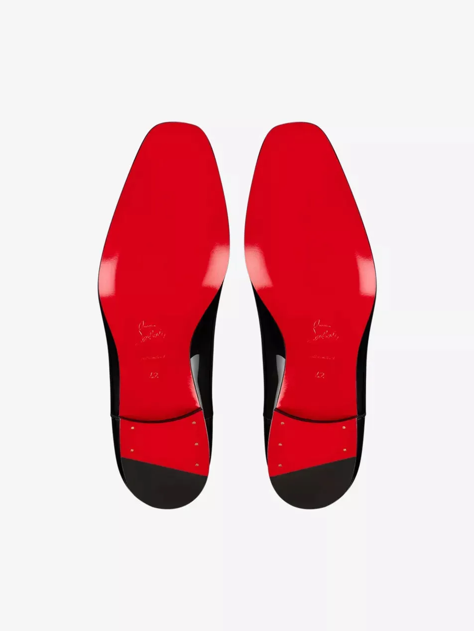 $1,050 CHRISTIAN LOUBOUTIN - *GREG ON* Black Patent Leather Loafers - 9 US (42 EU)