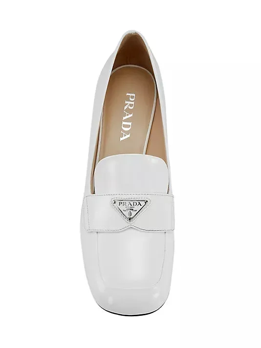 45MM Leather Heeled Loafers