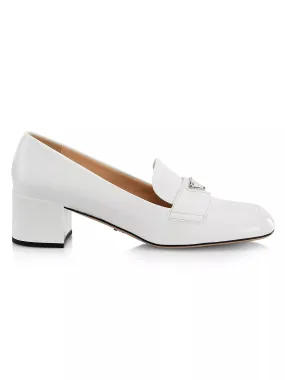 45MM Leather Heeled Loafers