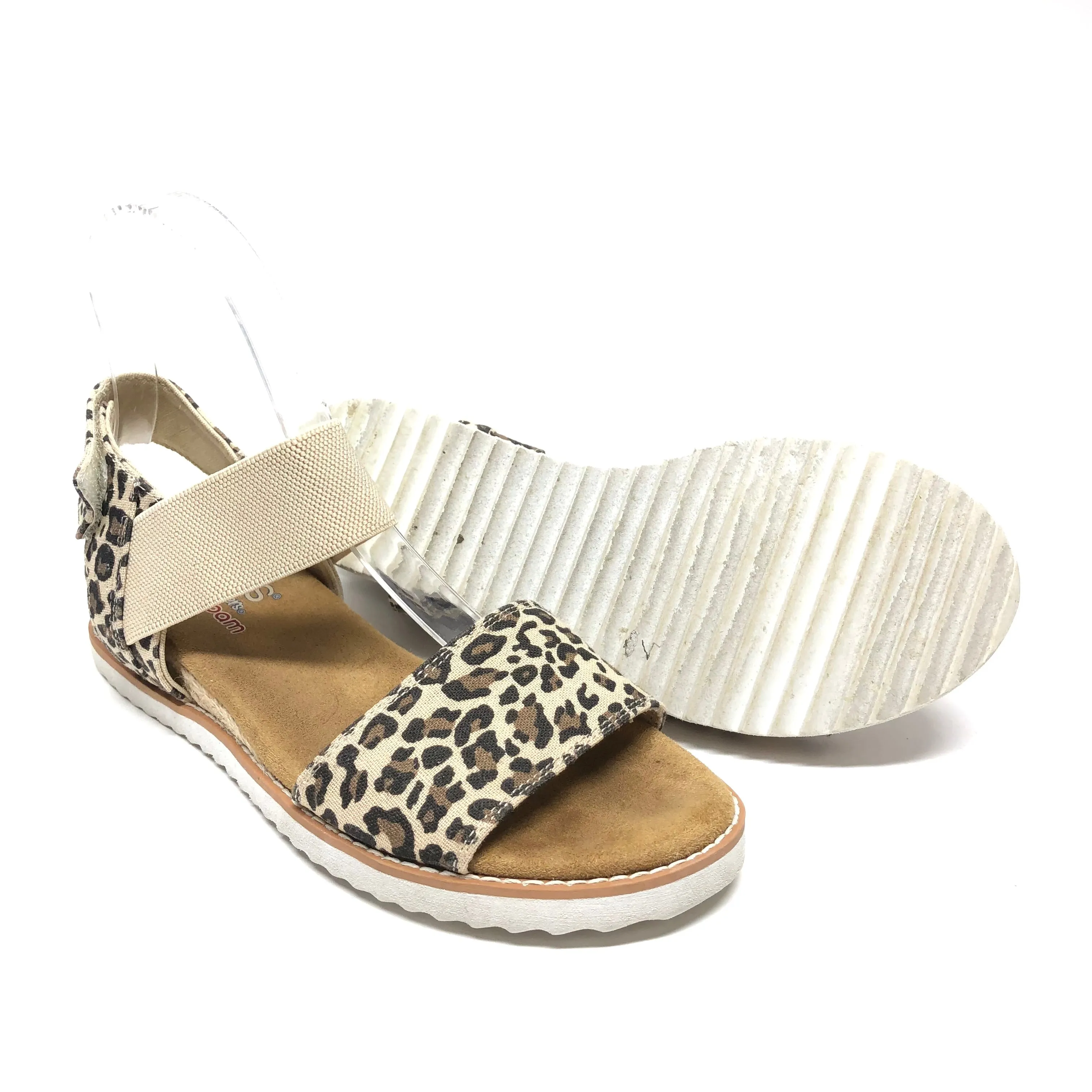 Animal Print Sandals Flats Bobs, Size 6.5