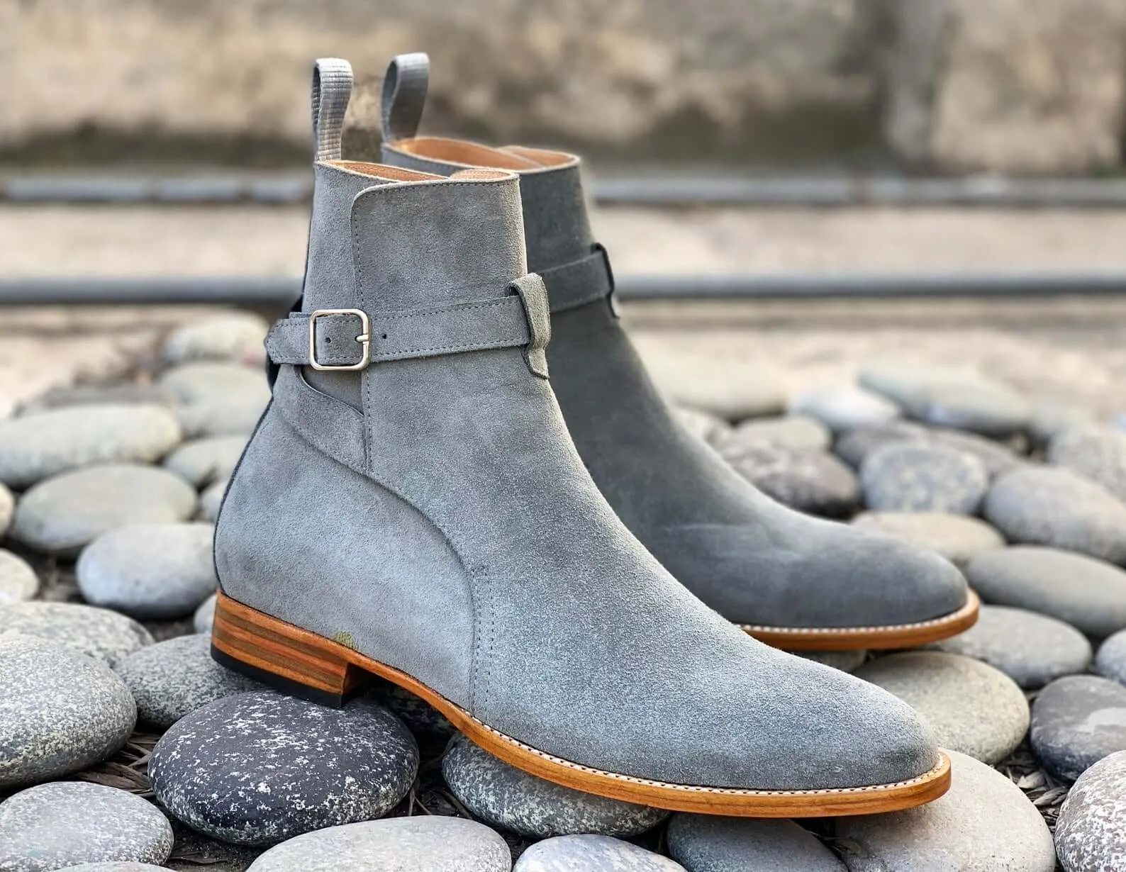 Awesome Handmade Men's Gray Suede Jodhpur Boots, Men Fashion Dress Ankle Boots