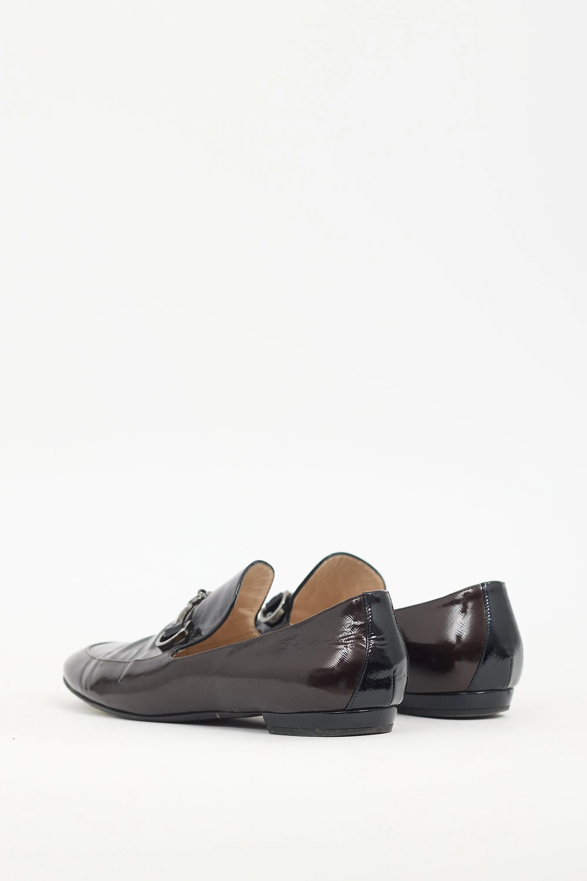 Black & Brown Patent Leather Loafer