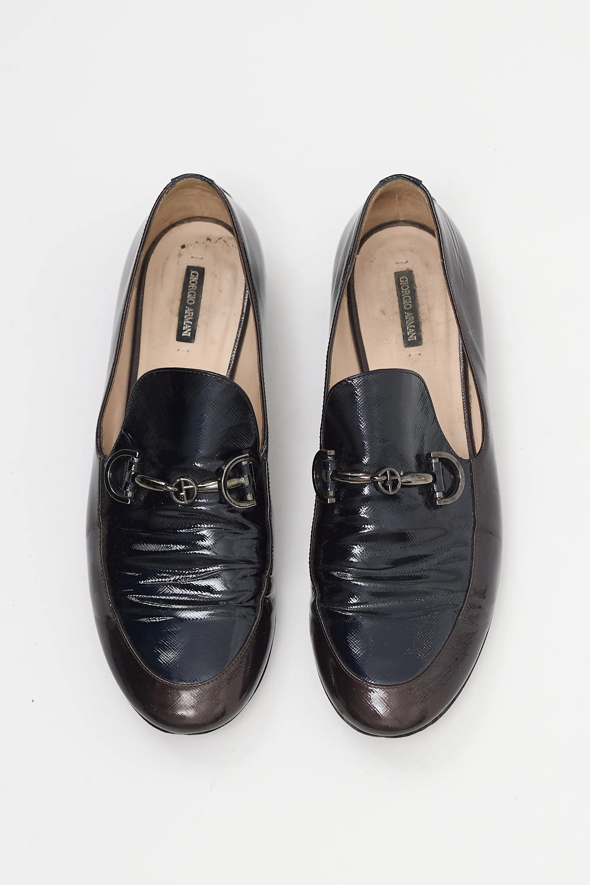 Black & Brown Patent Leather Loafer