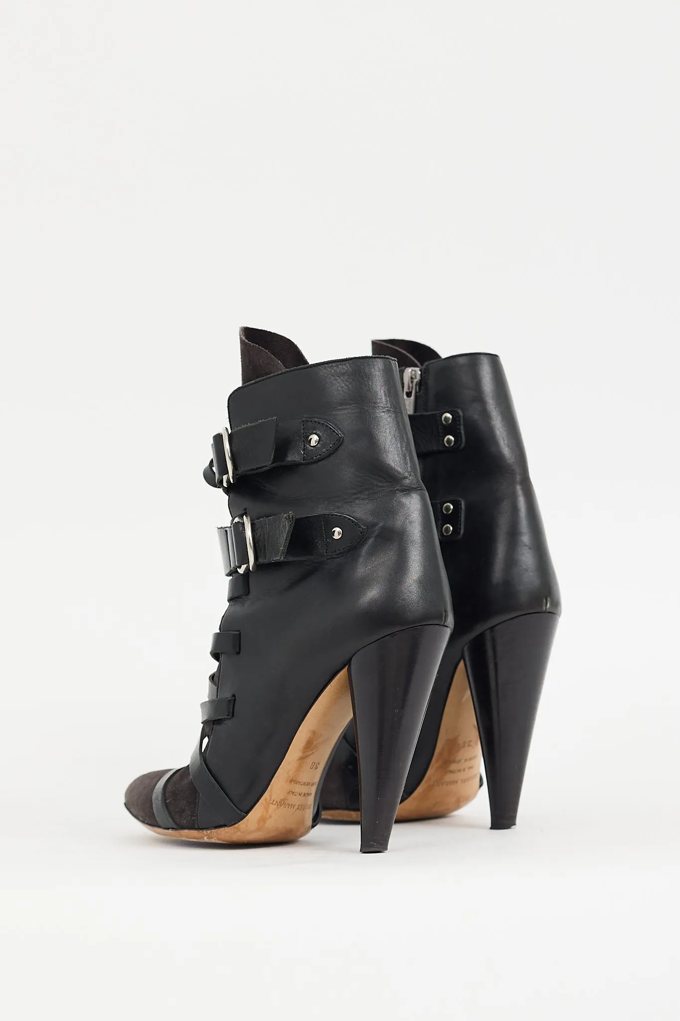 Black Leather & Suede Royston Boot