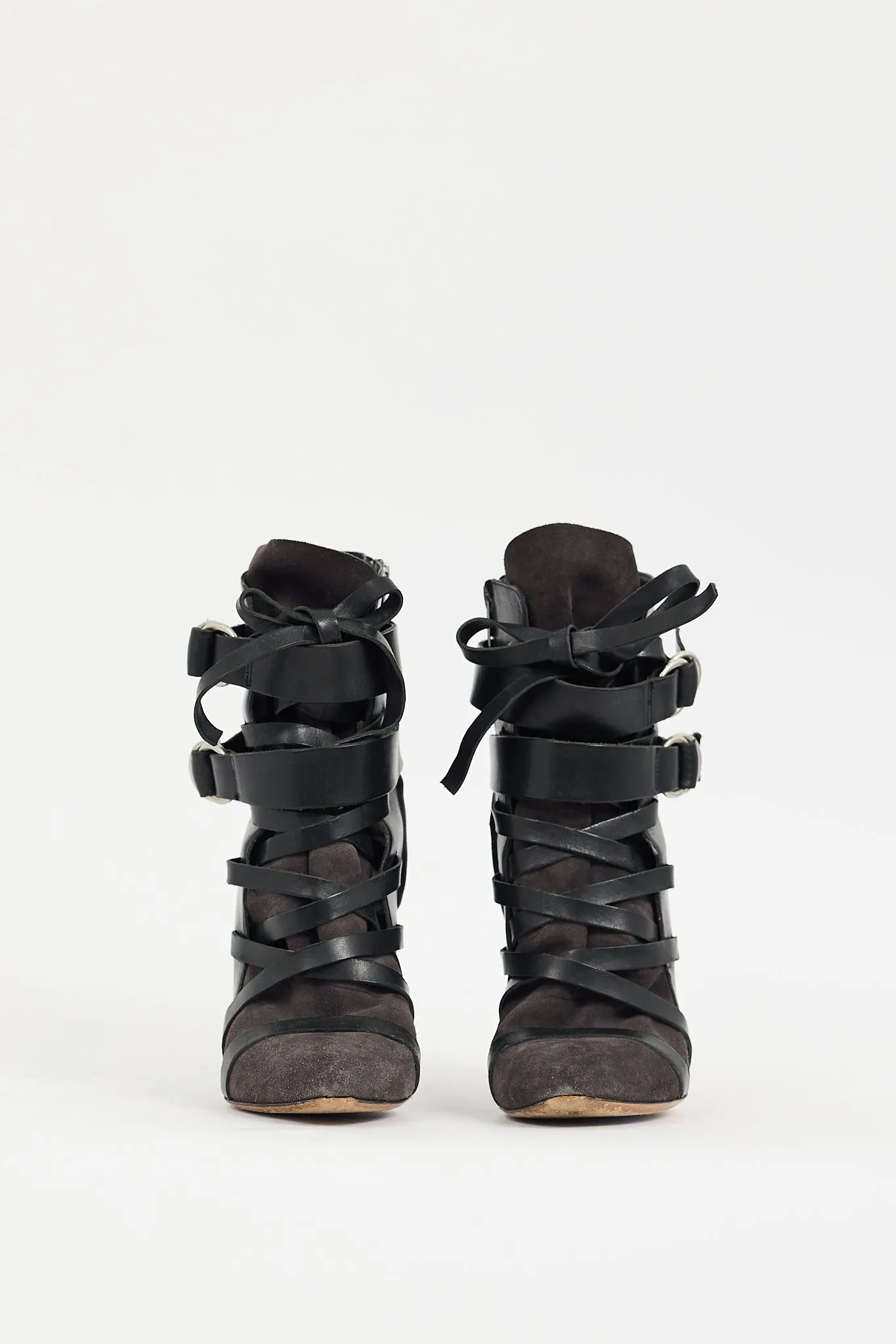 Black Leather & Suede Royston Boot