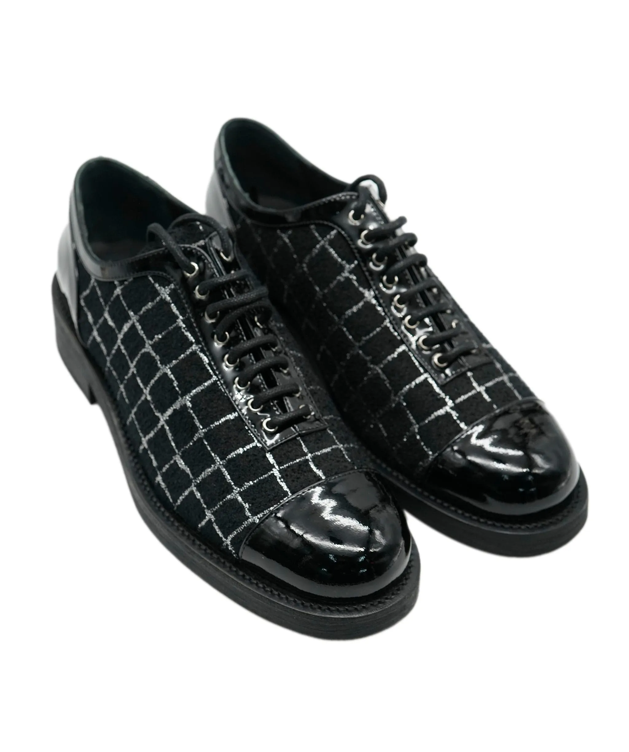 Chanel Black Patent CC Smart Loafers ALC1133