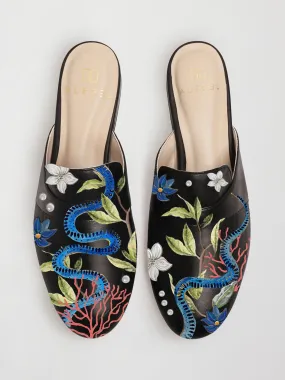 CLOSED TOE MULE - CUSTOM SEA LIFE PRINT