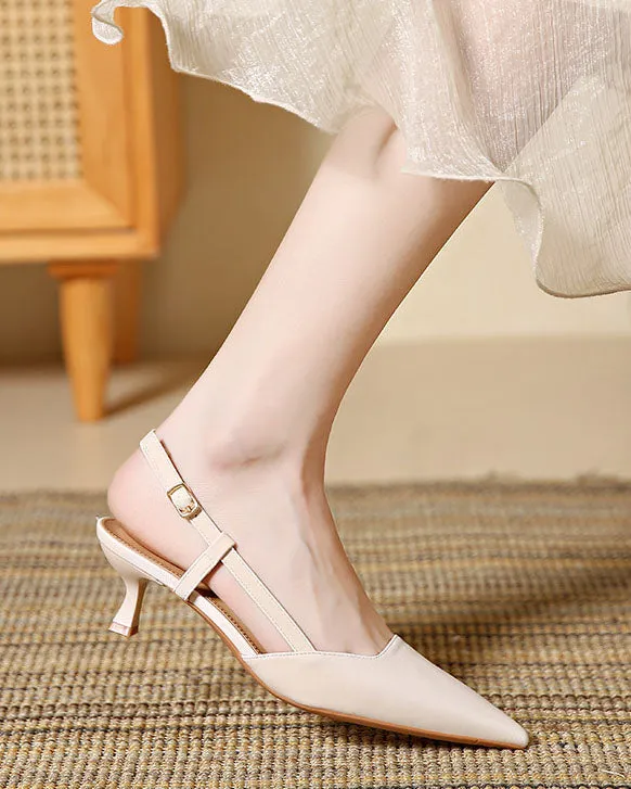 elveswallet Pointed toe stilettos cone heels sandals