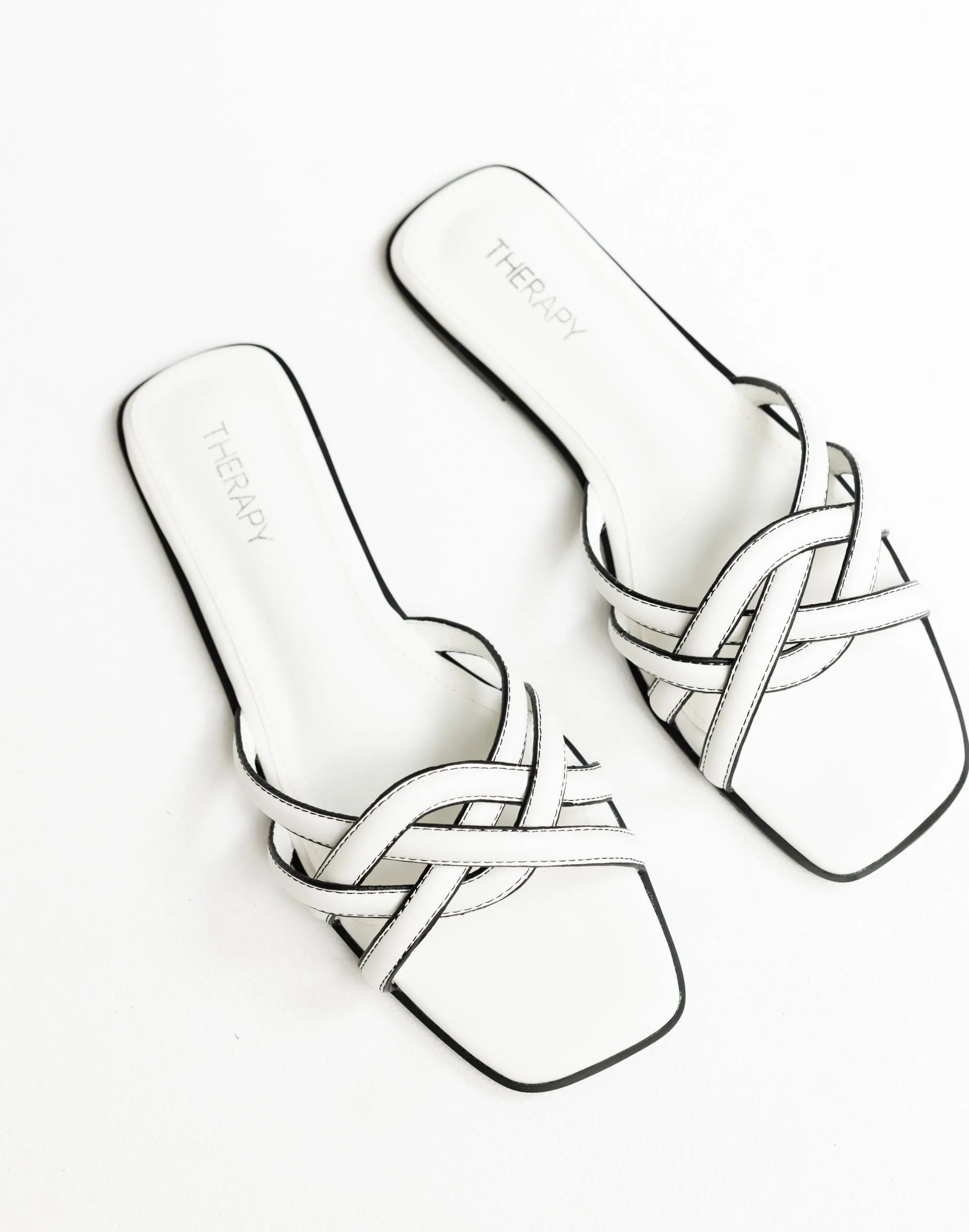 Gabrielle Sandals (White) - By Therapy