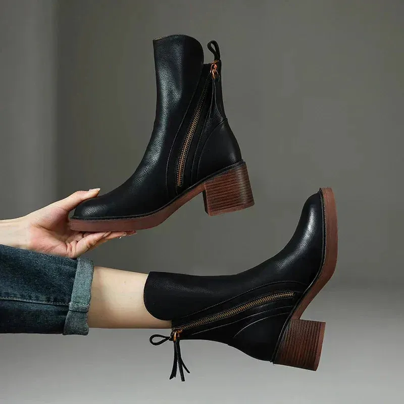 Isolde™ | Leather Ankle Boots