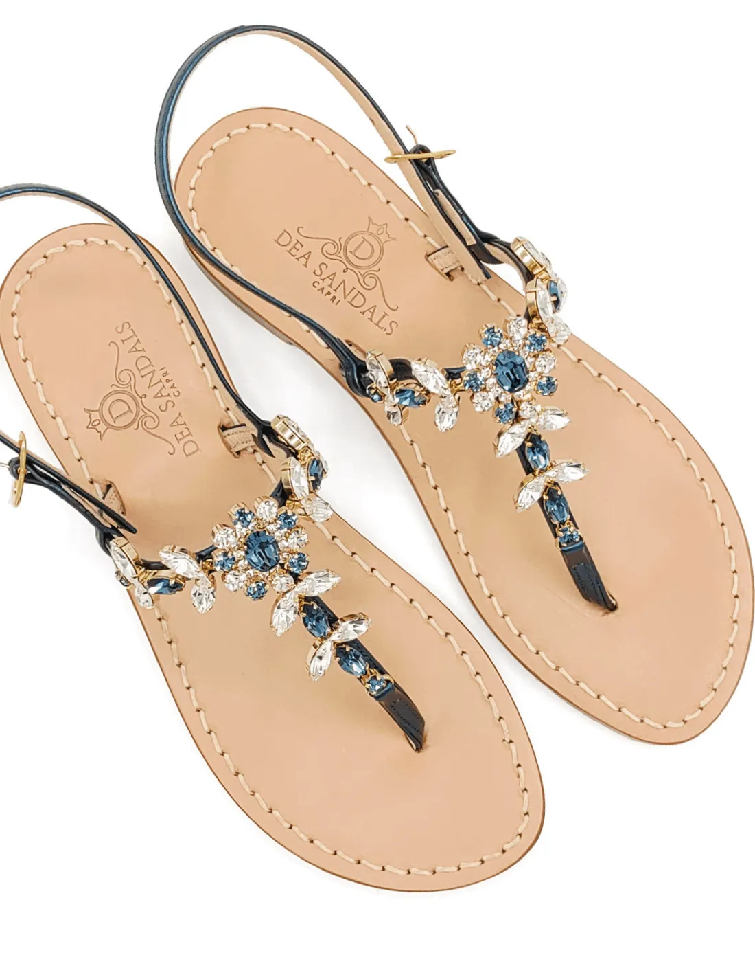 MARINA GRANDE CRYSTAL BLU NAVY SANDALS (ART. DS19802CBN)