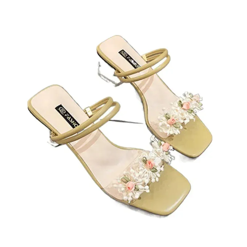 Melisande - Trendy Crystal High Heel Sandals for Women