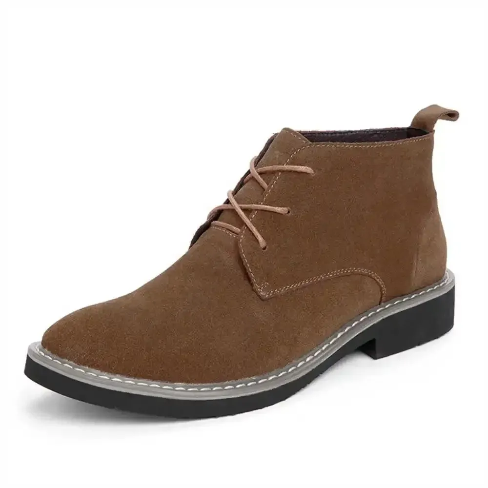 Men's suede chukka boots, elegant Chelsea ankle boots