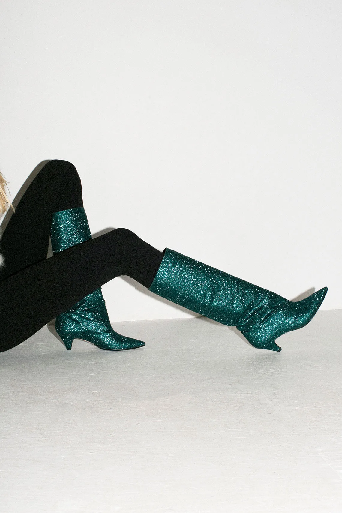 Petrol Glitter Sandy Boot