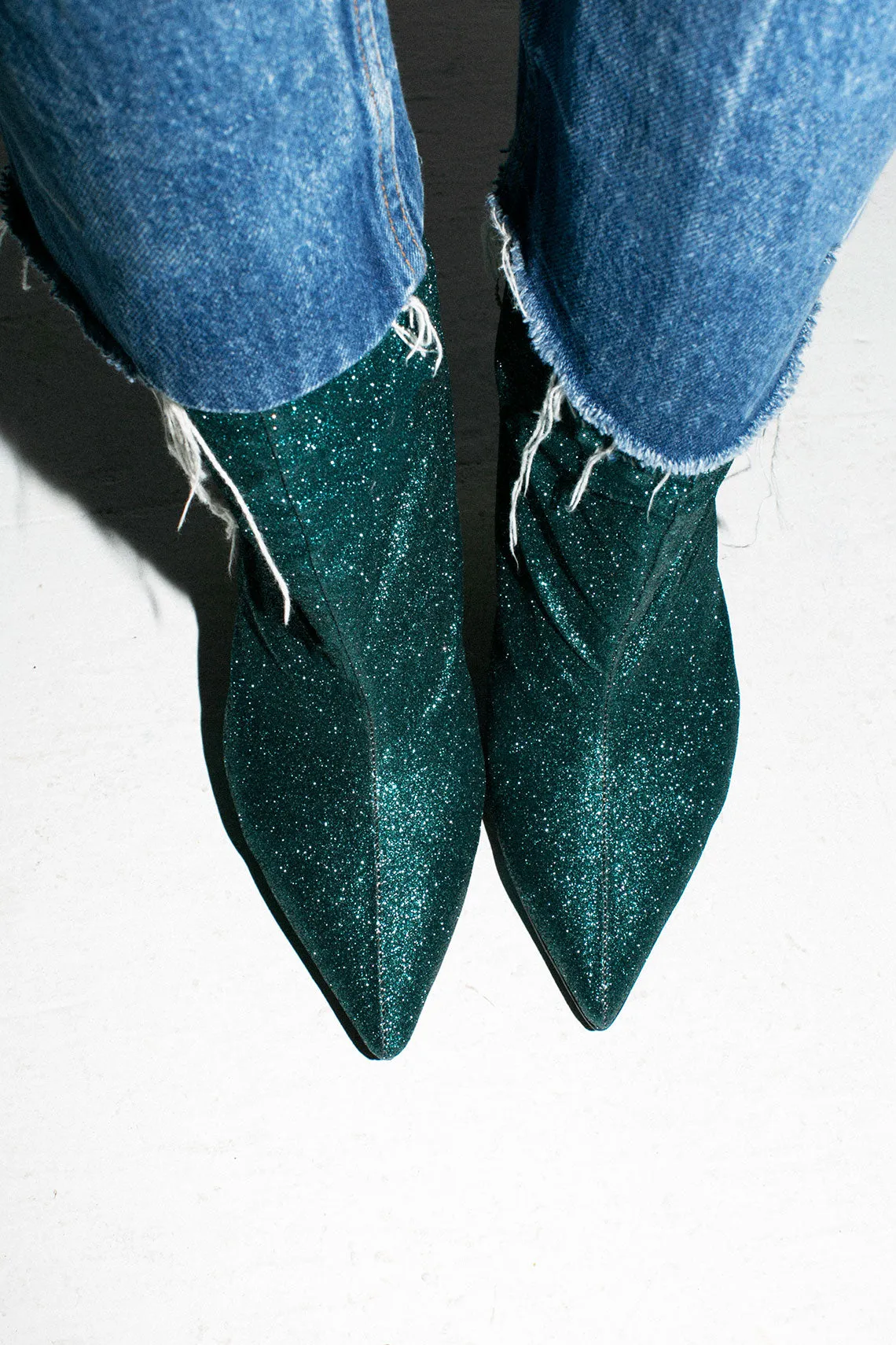 Petrol Glitter Sandy Boot