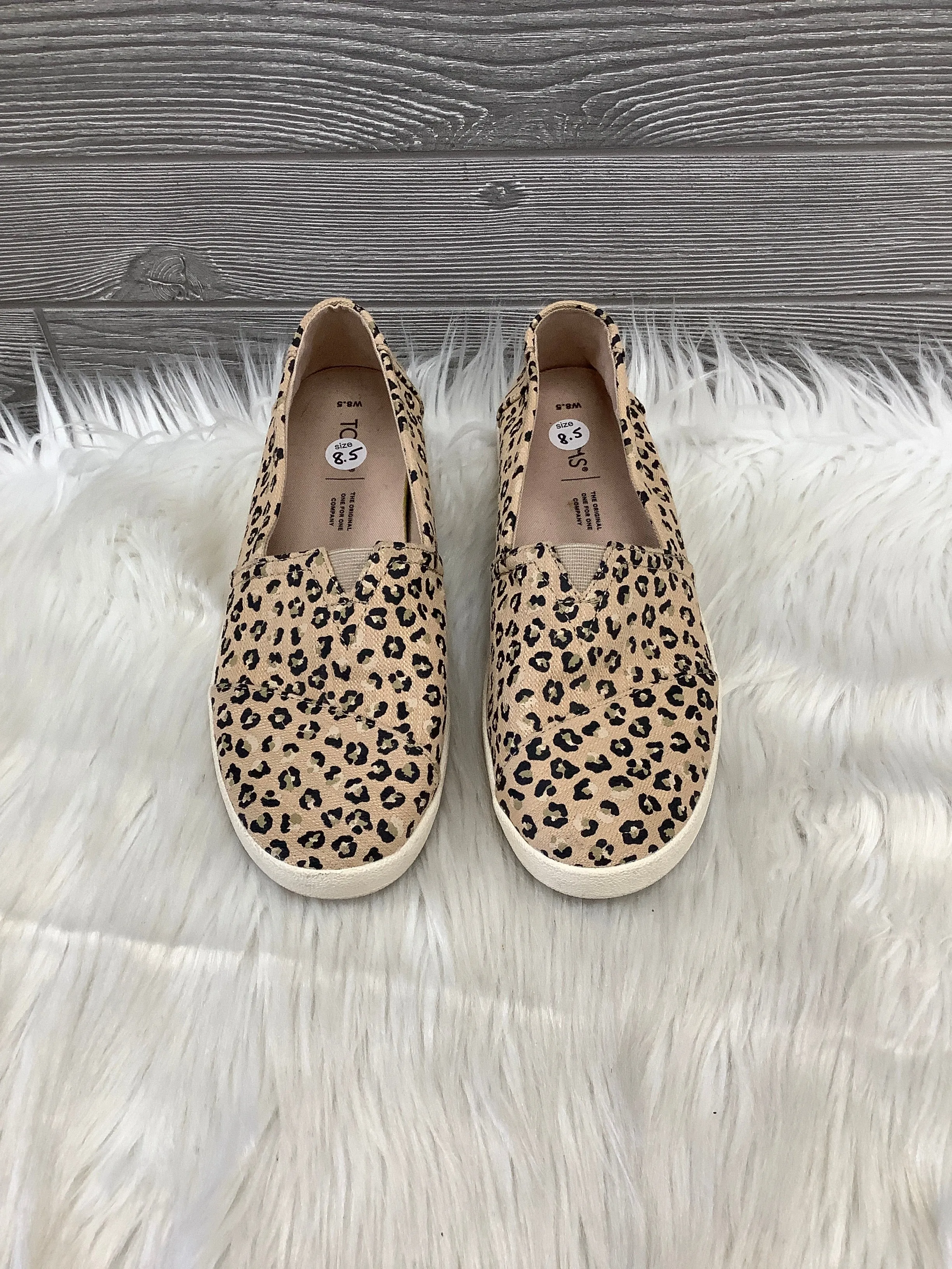 Shoes Flats By Toms In Animal Print, Size: 8.5