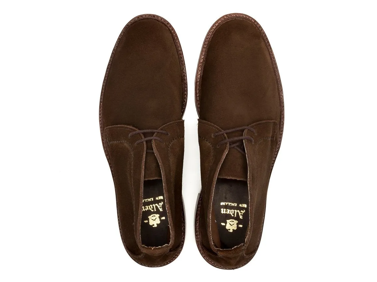 Unlined Chukka Boot Dark Brown Suede