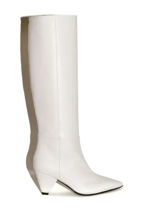 White Leather Tania Boot