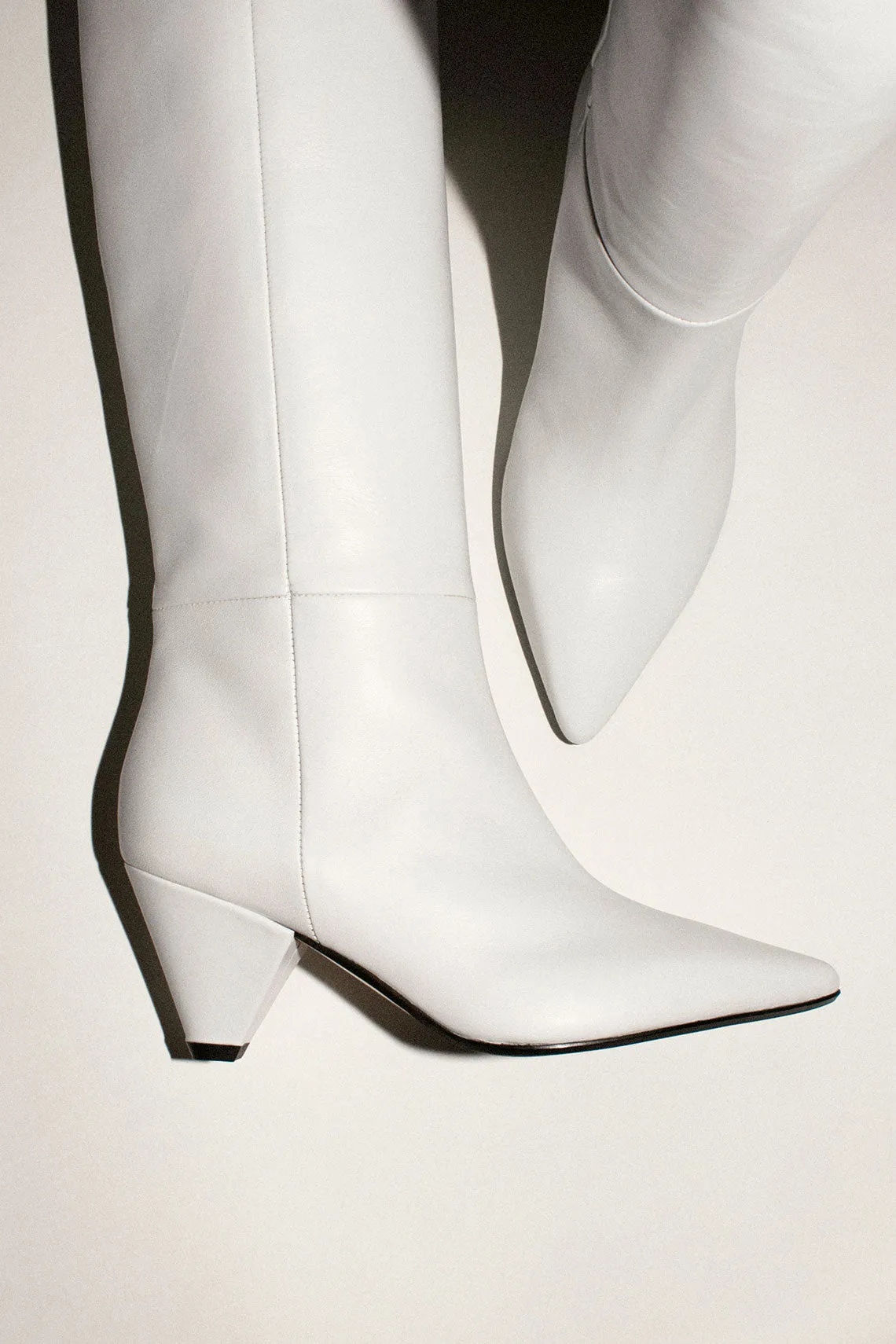 White Leather Tania Boot