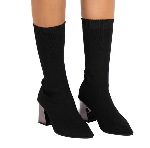 Women's Autumn High-Heeled Stretch Sock Boots